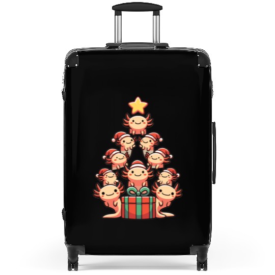 Axolotl Christmas Tree Merry Christmas Suitcases