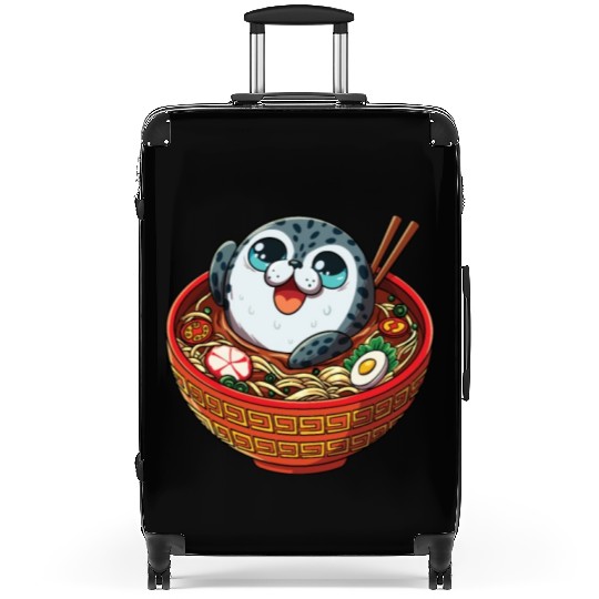 Marine Animal Sea Creature Ocean Ramen Soup Seal Suitcases