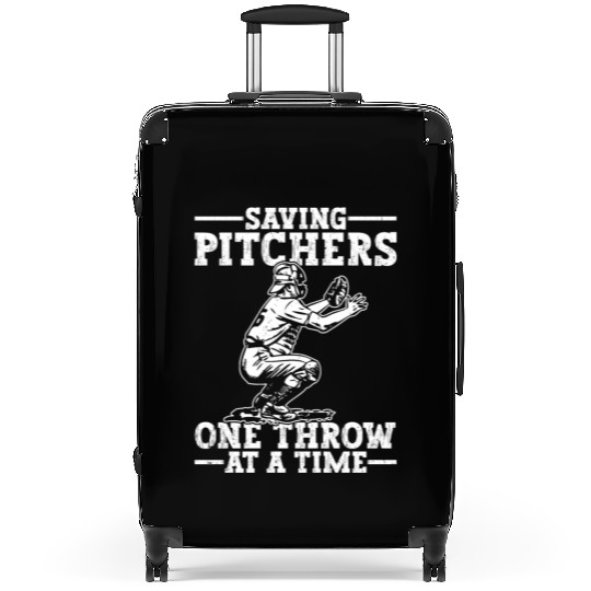 Baseball Catcher Saving Pitchers Suitcases