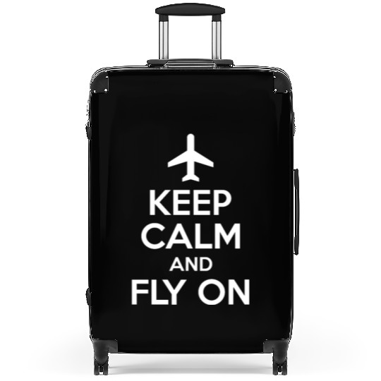 Keep Calm And Fly On Airplane Suitcases - Funny