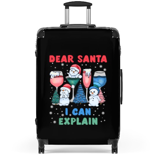 Schneemann Dear Santa I can Explain Funny Suitcases