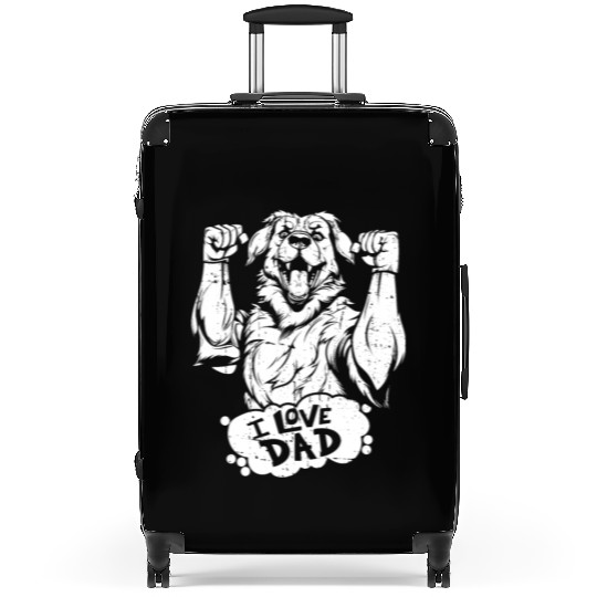 Australian Shepherd Aussie Dog I Love Dad Suitcases