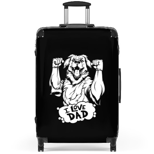 Australian Shepherd Aussie Dog I Love Dad Suitcases