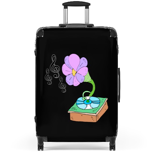 Music Blossom Floreal Surreal Music Lover Design Suitcases