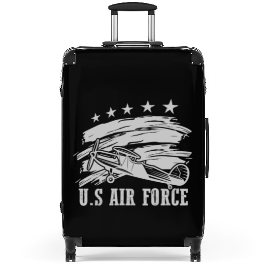 US Flag Airplane Patriotic American Pilot Suitcases