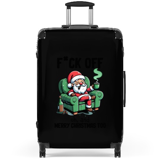 Funny Christmas F*ck Off Merry Christmas Suitcases