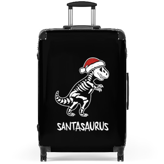Santasaurus T-Rex Dinosaur Christmas Themed Meme Suitcases
