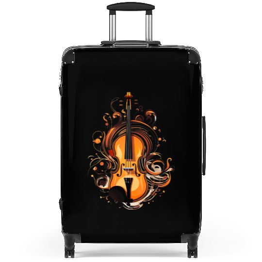 Violinist Violin Music Art Violin Player Suitcases