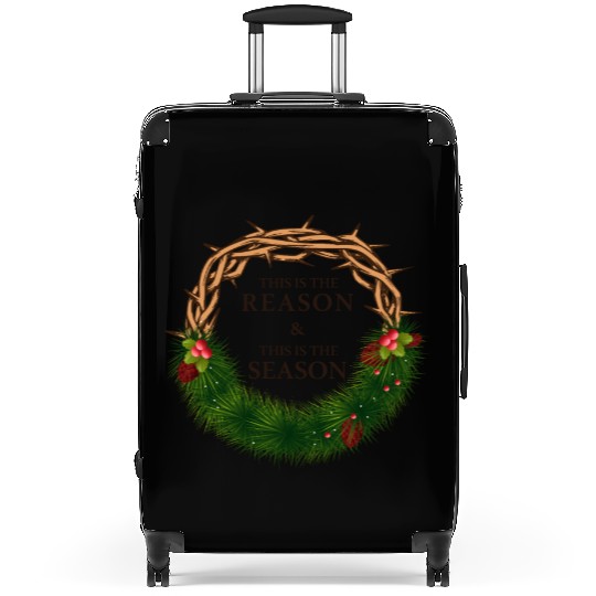 Jesus is King and is the Reason for the Season Suitcases