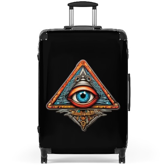 world society illuminati Suitcases