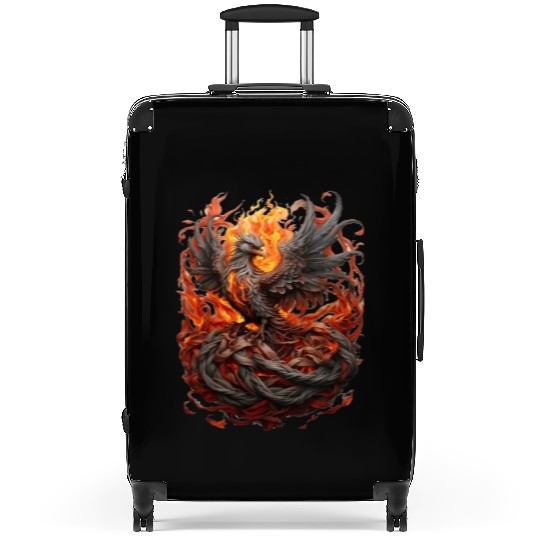Phoenix Ascendant: Majestic Bird Design Suitcases