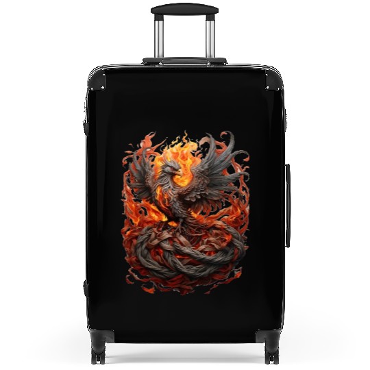 Phoenix Ascendant: Majestic Bird Design Suitcases