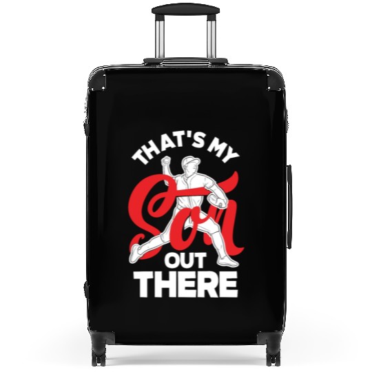 That's My Son Out Ther Baseball Mom Dad Suitcases