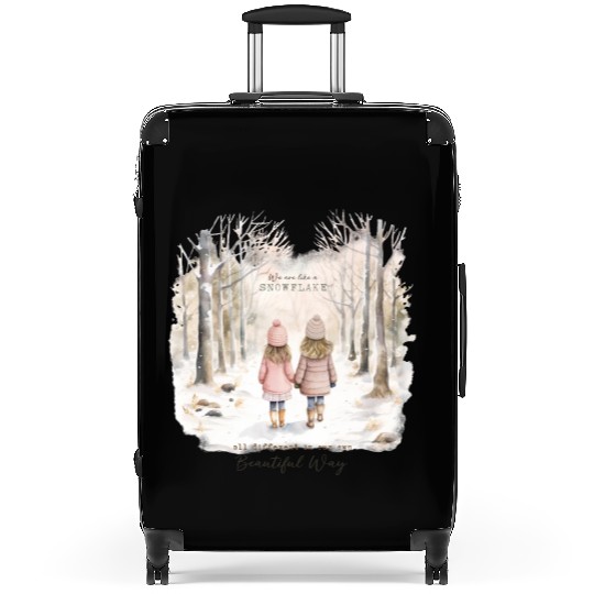 Cute Kids In Winter Wonderland Suitcases