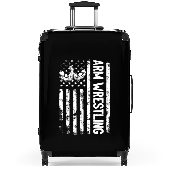 Arm Wrestler US Flag Arm Wrestling US Flag Suitcases