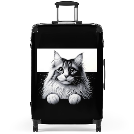 More Treats persian 1- Cute realistic cat drawing Suitcases