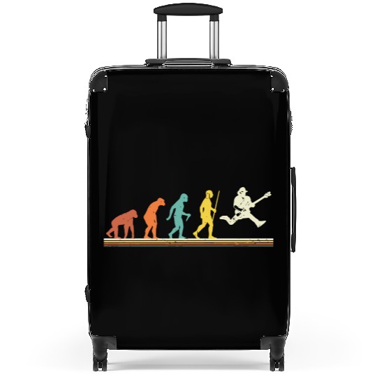 Guitar Retro Vintage Evolution Of Man Guitarist Suitcases