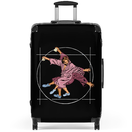 Vitruvian Dude - Big Lebowski Yoga Pose Suitcases