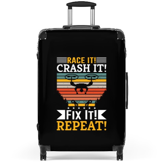 Race It Crash It Fix It Repeat Suitcases
