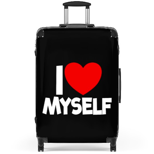 I Love Myself Red Heart Self Love Affirmation Suitcases