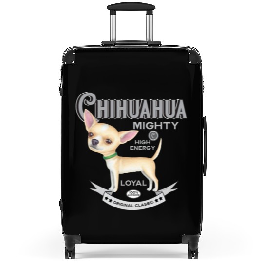 Vintage Chihuahua posing cutely Suitcases