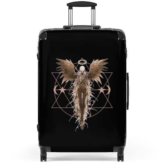 Angel Skeleton Geometric Witchcraft Ethereal Gothi Suitcases