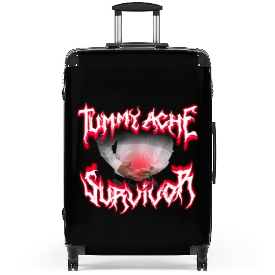 Tummy Ache Survivor Metal Design Suitcases