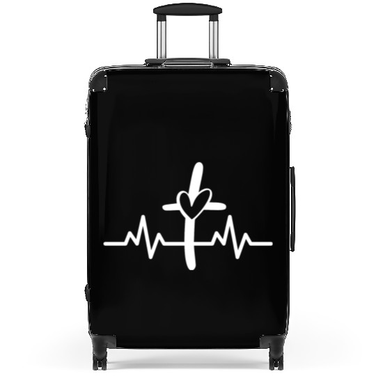 Christian Clothing Christian Cross Heartbeat Suitcases