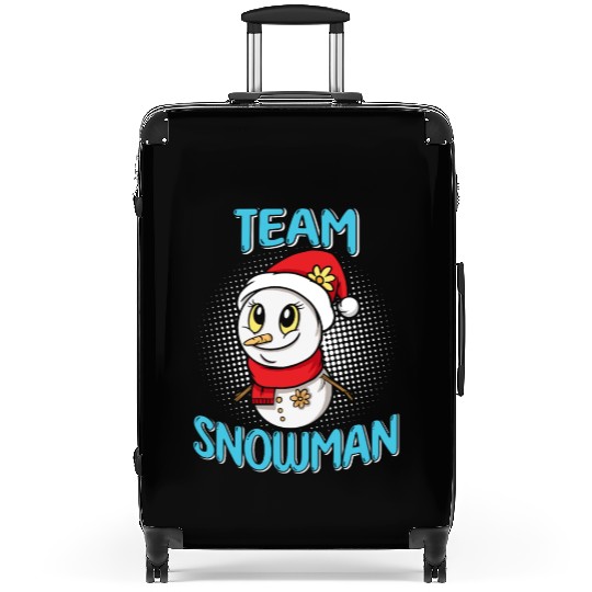 Winter Time Team Snowman Snowmen Snow Lover Suitcases
