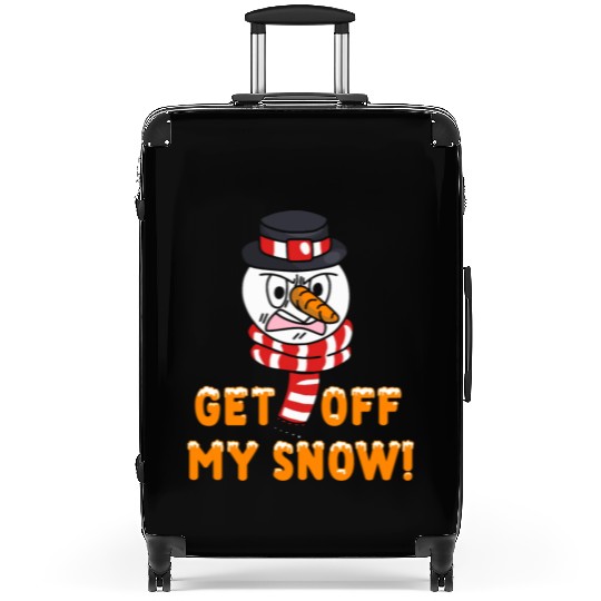 Snowman Angry Get OFF my Snow! Funny Suitcases