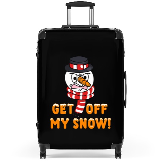 Snowman Angry Get OFF my Snow! Funny Suitcases