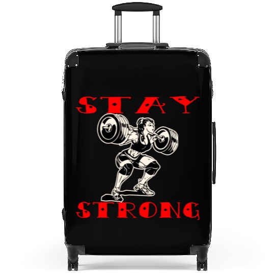 Stay Strong Him Her ©WhiteTigerLLC.Com LIKE US Suitcases