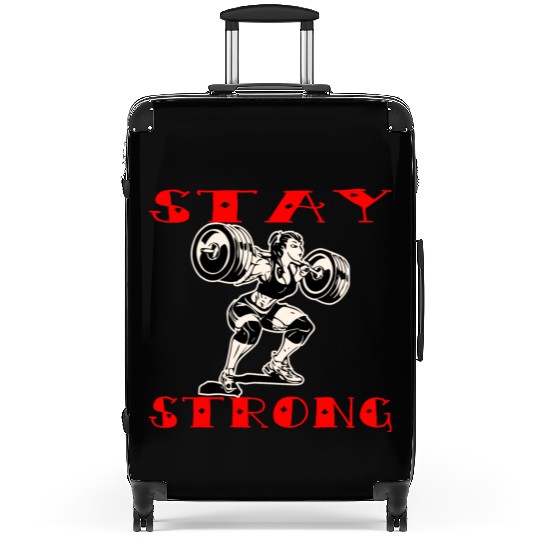 Stay Strong Him Her ©WhiteTigerLLC.Com LIKE US Suitcases