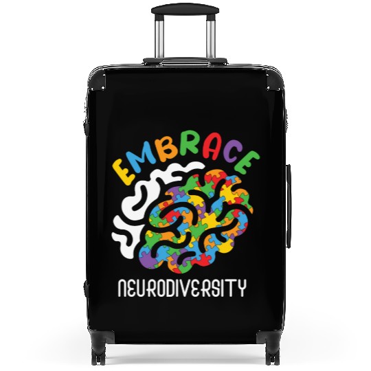 Embrace Neurodiversity Autism Brain Suitcases