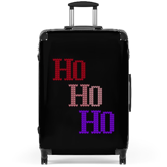 HO HO HO MERRY CHRISTMAS KNITTED STYLE Suitcases