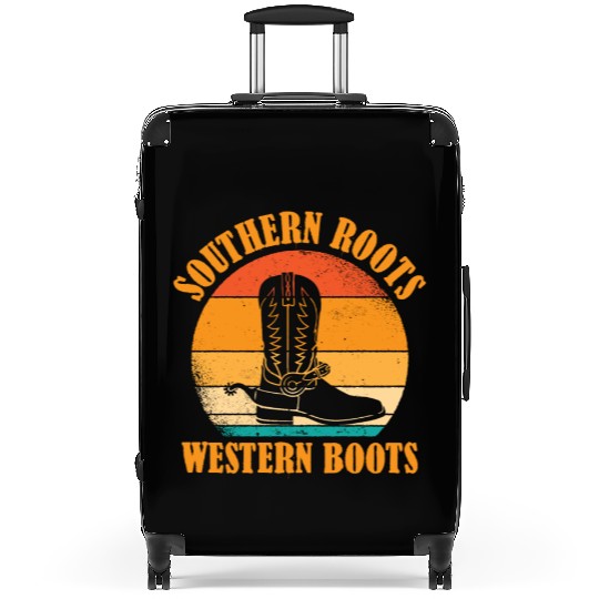 Southern Roots, Western Boots Country Western Rode Suitcases