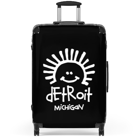 Detroit Michigan Sun Smiley Face Souvenirs Gifts Suitcases