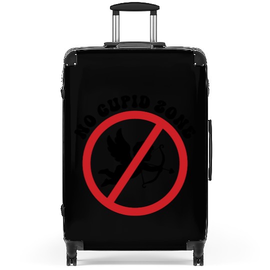 No Cupid Zone Suitcases
