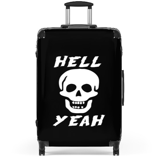 Stone Cold skull hell yeah Suitcases