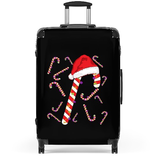 xmas lights and candies CANDY cane xmas day Suitcases