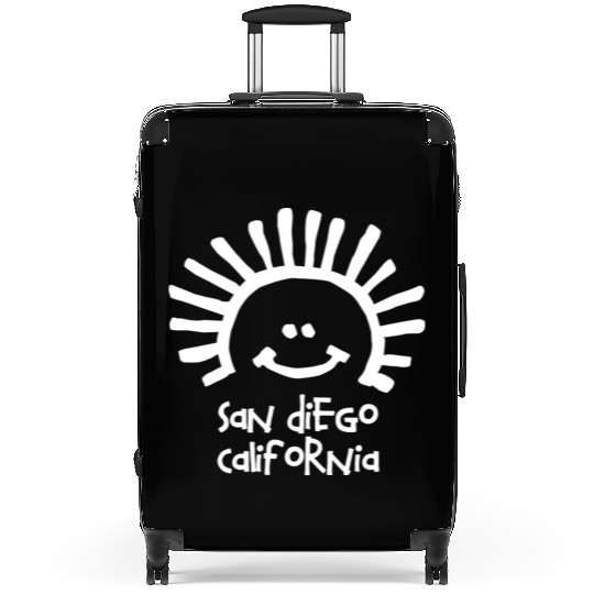 San Diego California Sun Smiley Face Souvenirs Suitcases