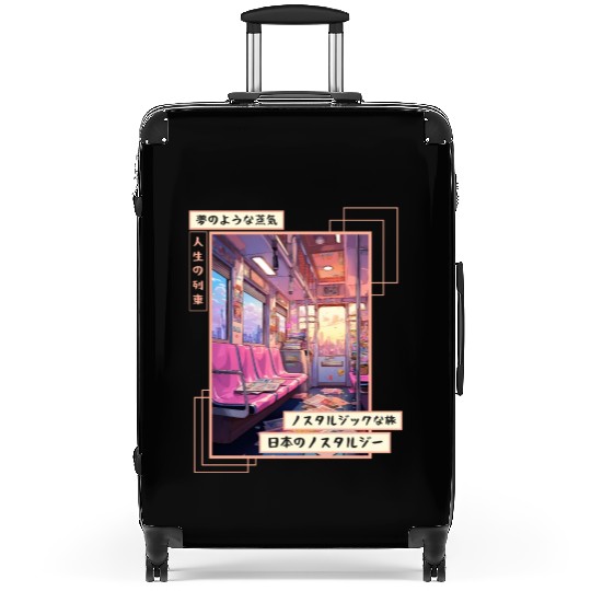 Japanese Aesthetic Subway Streetwear Vaporwave Ret Suitcases