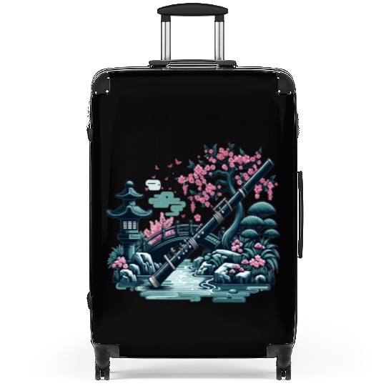 Shakuhachi in the Japanese garden Suitcases