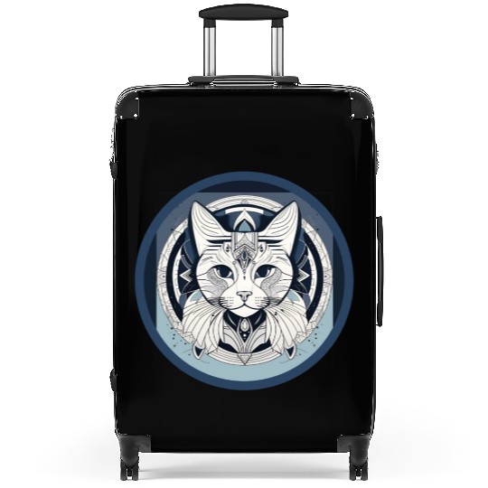 tiger cat Suitcases