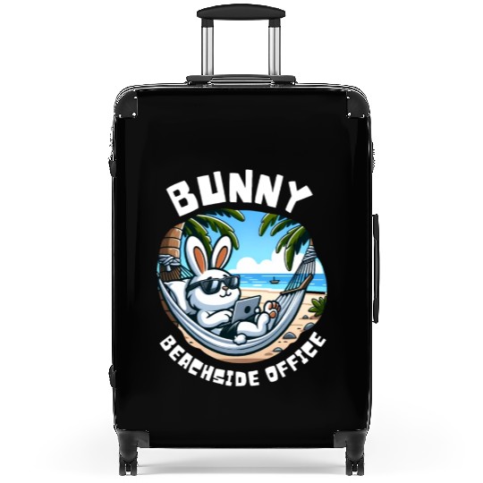 Bunny Beachside Office: Work and Waves Suitcases