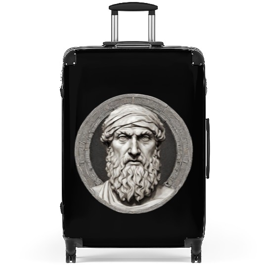 Pythagoras Greek Mathematician Artwork Suitcases