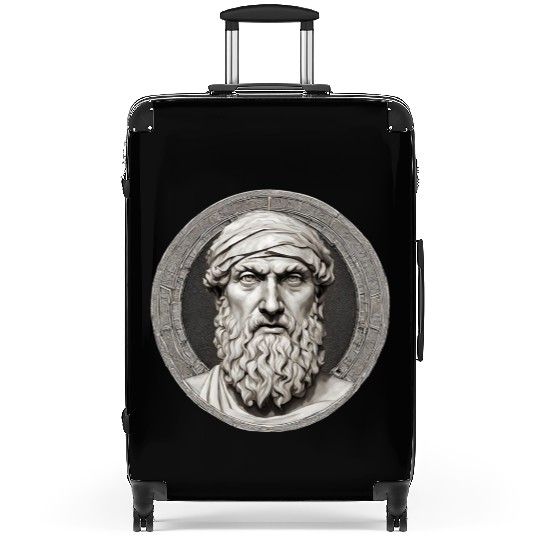 Pythagoras Greek Mathematician Artwork Suitcases
