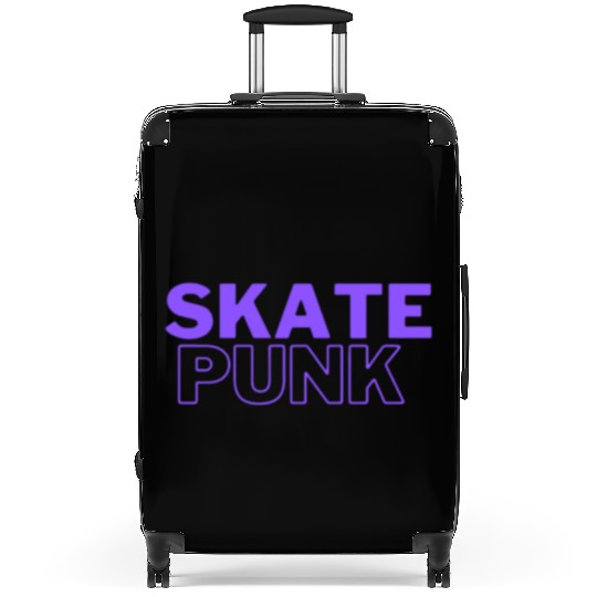 Skate punk crazy life style minimal neon font Suitcases