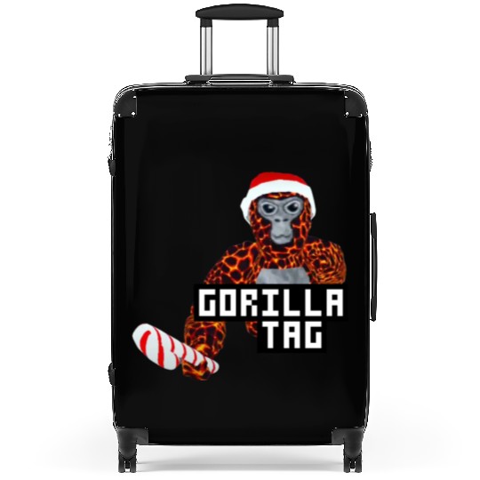 Gorilla Tag Santa Monkey Candy Cane Gorilla Suitcases