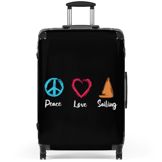 Peace Love Sailing Suitcases